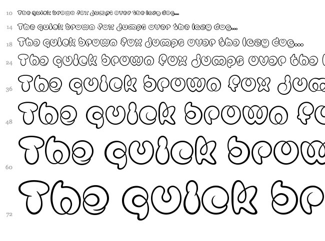Mister Loopy font waterfall